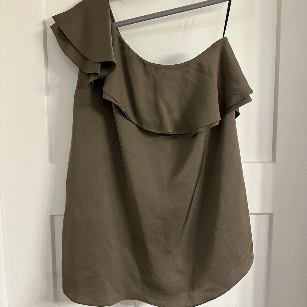 100% silk THEORY off the shoulder blouse